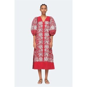 Sea New York Red Paisley Bandana Dress